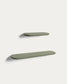 Set Arely di 2 mensole in MDF con finitura laccata verde 35 cm/55 cm