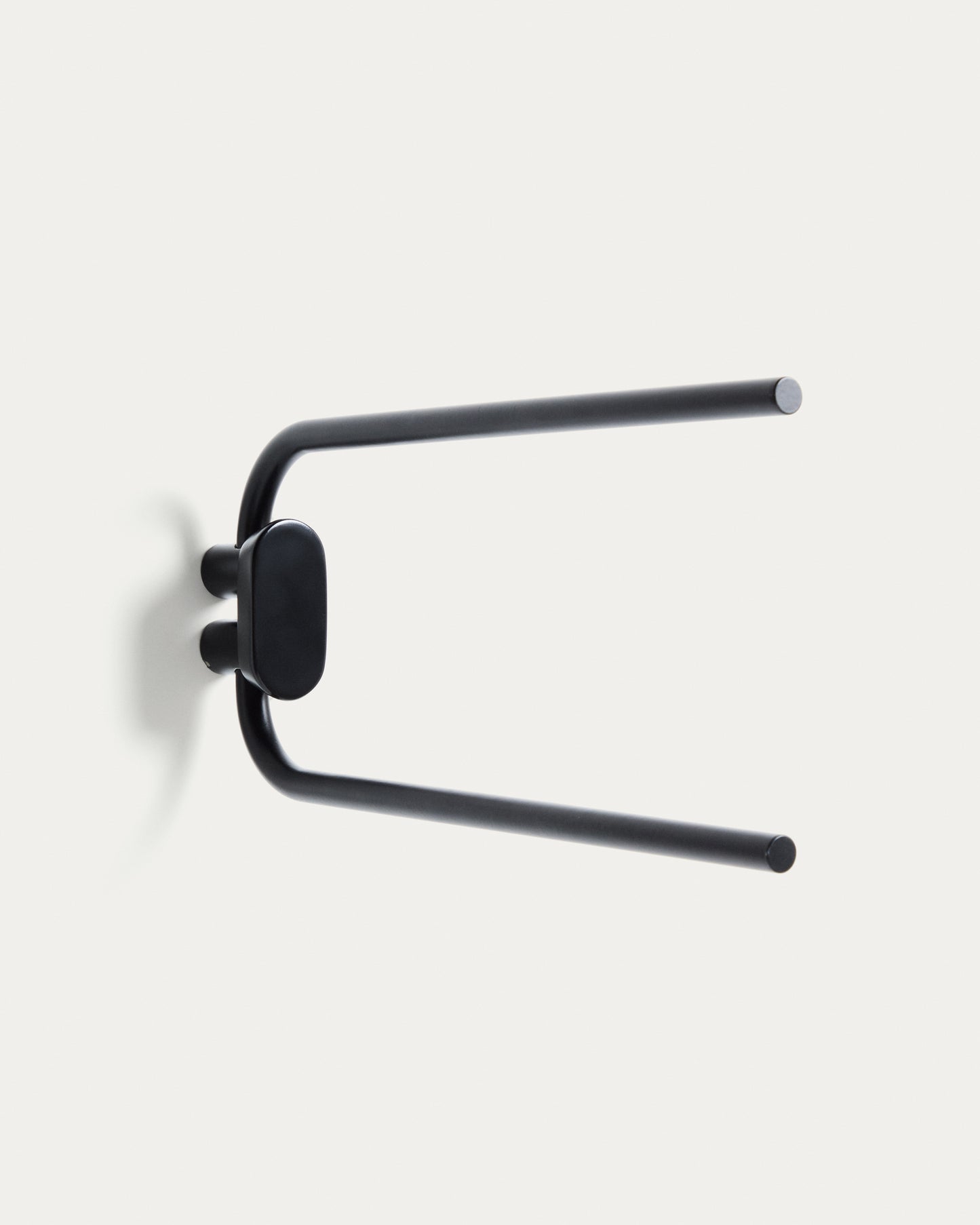 Portasciugamani Arely con 2 bracci in metallo nero
