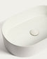 Lavabo da appoggio Ovara in ceramica bianca smaltata 50 x 31 cm