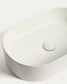 Lavabo da appoggio Ovara in ceramica bianca smaltata 50 x 31 cm