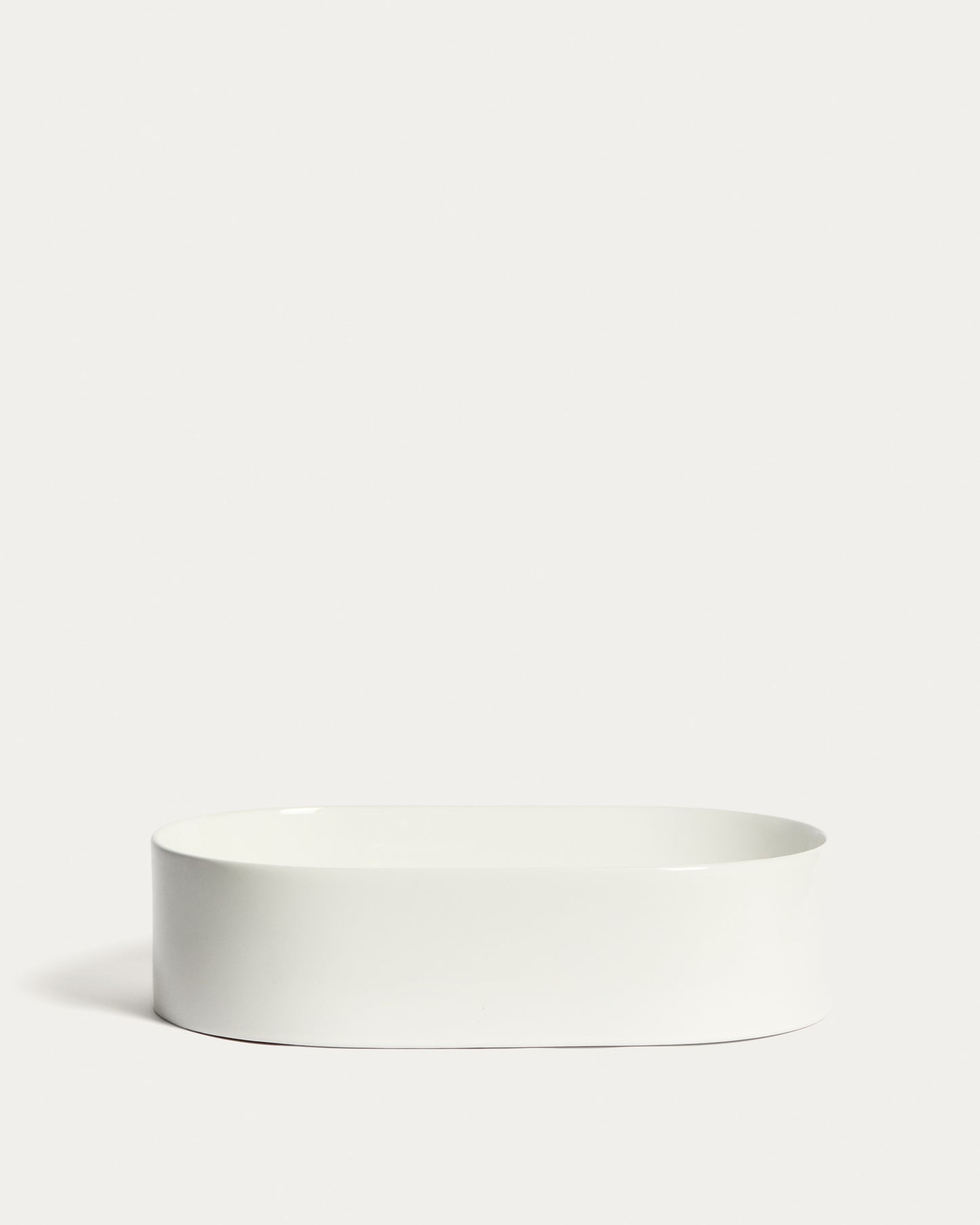 Lavabo da appoggio Ovara in ceramica bianca smaltata 50 x 31 cm