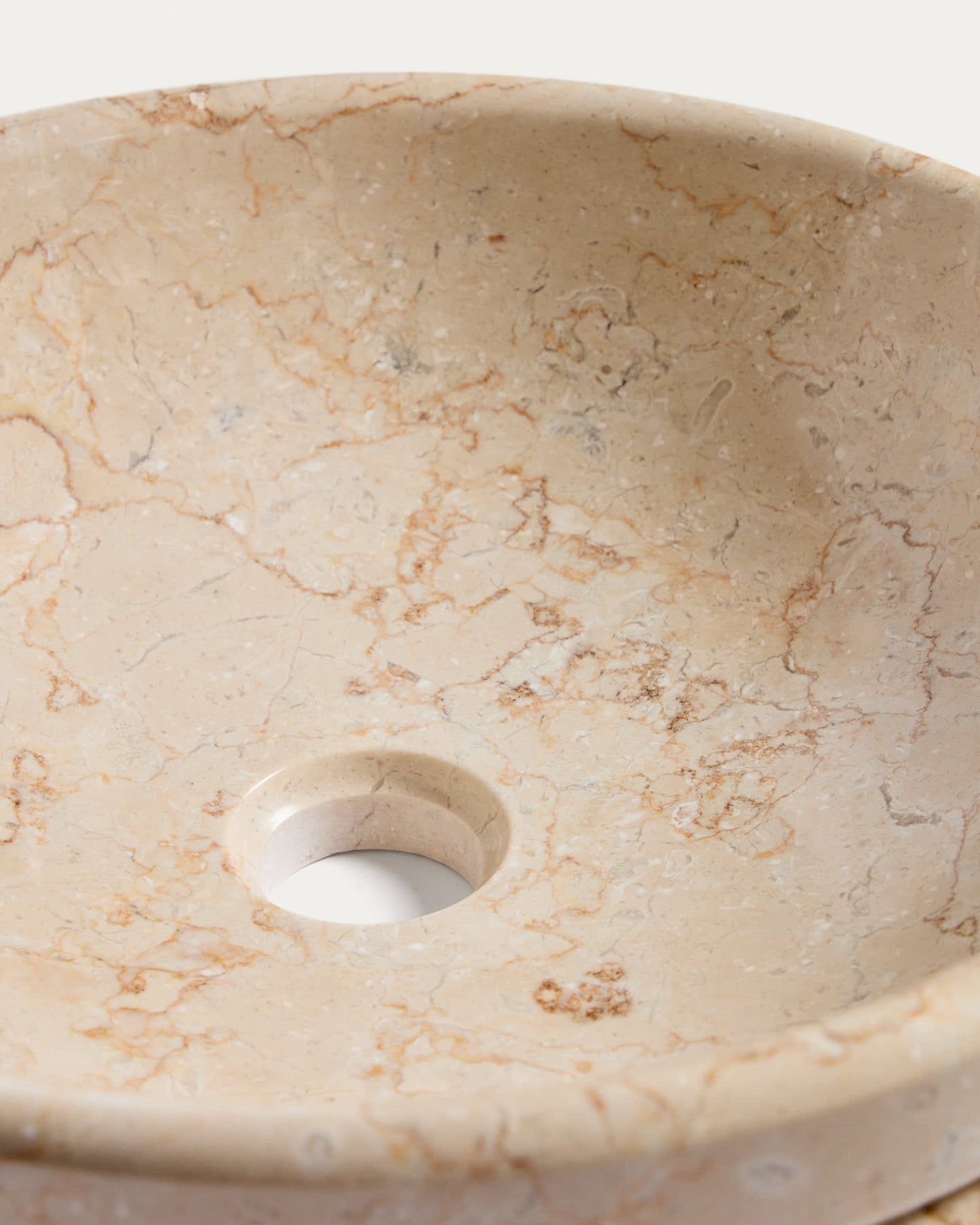 Lavabo da appoggio Dalven in marmo beige Ø 35 cm