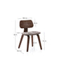 Sedia Gena in chenille beige struttura in impiallacciatura di noce