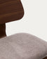 Sedia Gena in chenille beige struttura in impiallacciatura di noce
