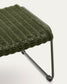 Poggiapiedi Maurina in acciaio zincato e corda verde 58 x 52,5 cm