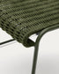 Poggiapiedi Maurina in acciaio zincato e corda verde 58 x 52,5 cm