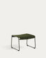 Poggiapiedi Maurina in acciaio zincato e corda verde 58 x 52,5 cm