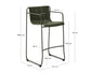 Sgabello Maurina impilabile in acciaio zincato verde con corda verde 74,5 cm