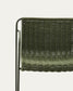 Sgabello Maurina impilabile in acciaio zincato verde con corda verde 74,5 cm