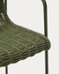Sgabello Maurina impilabile in acciaio zincato verde con corda verde 74,5 cm