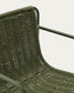 Sgabello Maurina impilabile in acciaio zincato verde con corda verde 74,5 cm