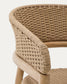 Sedia Arinella in legno massiccio di acacia con finitura naturale e corda beige