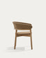 Sedia Arinella in legno massiccio di acacia con finitura naturale e corda beige