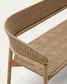 Divano a 3 posti Arinella in legno massiccio di acacia con finitura naturale e corda beige 167 cm