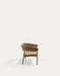 Divano a 3 posti Arinella in legno massiccio di acacia con finitura naturale e corda beige 167 cm