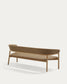 Divano a 3 posti Arinella in legno massiccio di acacia con finitura naturale e corda beige 167 cm
