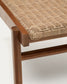 Poltrona Itani in legno massiccio di acacia e rattan sintetico