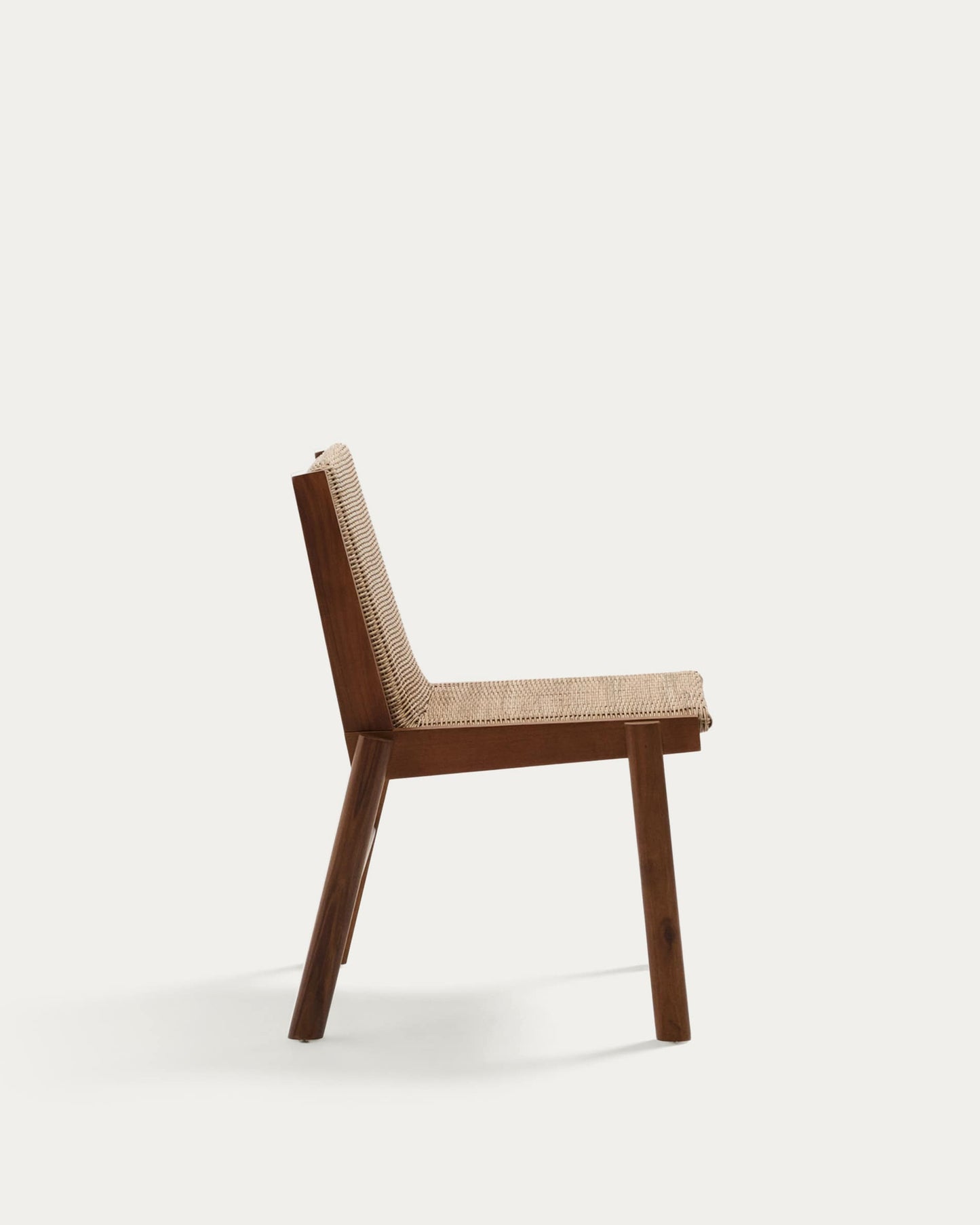 Sedia Itani in legno massiccio di acacia e rattan sintetico