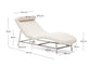 Divano Osla in ciniglia beige con gambe in acciaio inox spazzolato 175 cm
