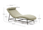 Divano Osla in ciniglia verde con gambe in acciaio inox spazzolato grafite 174 cm