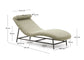 Divano Osla in ciniglia verde con gambe in acciaio inox spazzolato grafite 174 cm