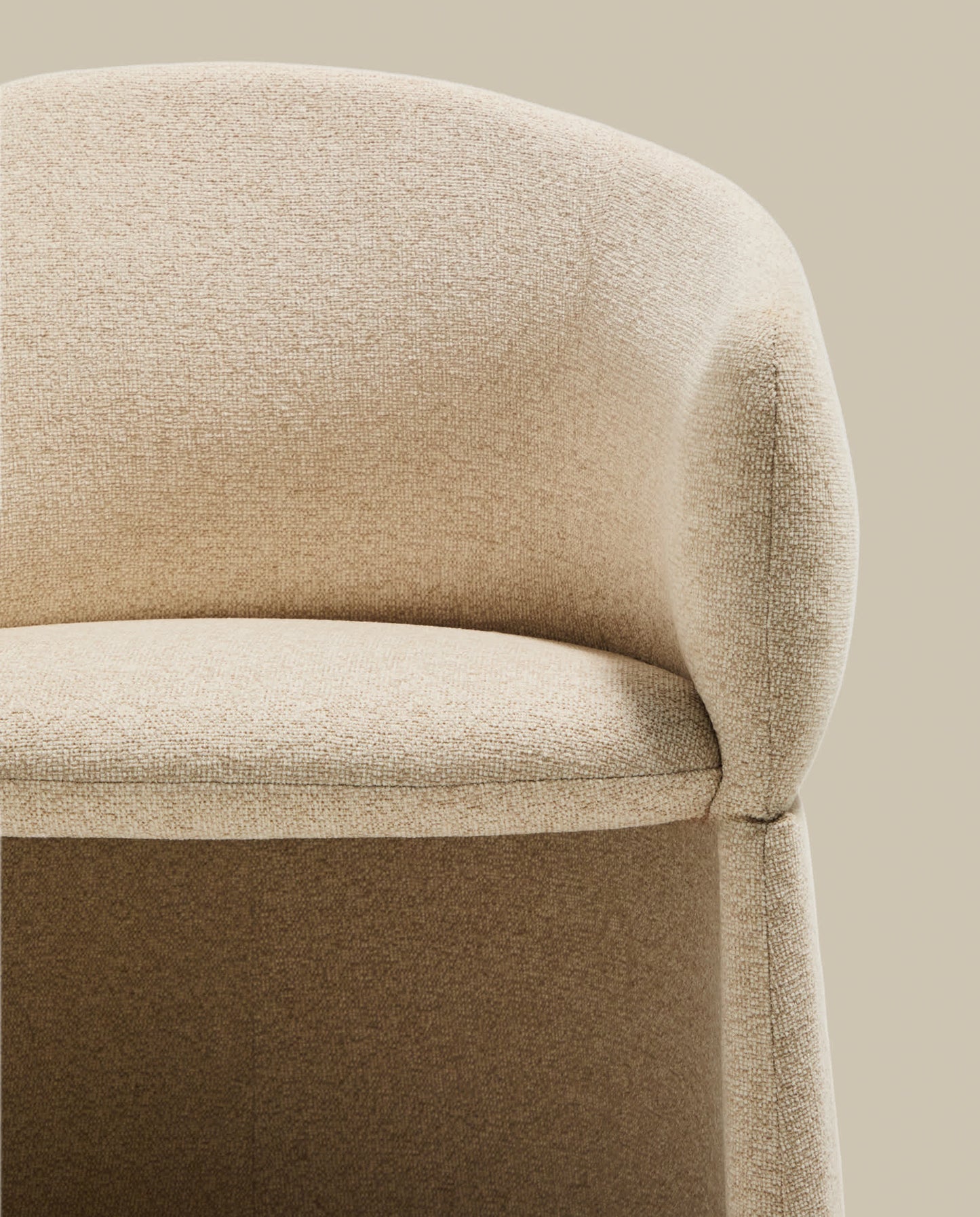 Sedia Bosca in ciniglia beige