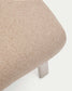 Poggiapiedi Amsen marrone chiaro con gambe in acciaio inox spazzolato 68 x 55 cm