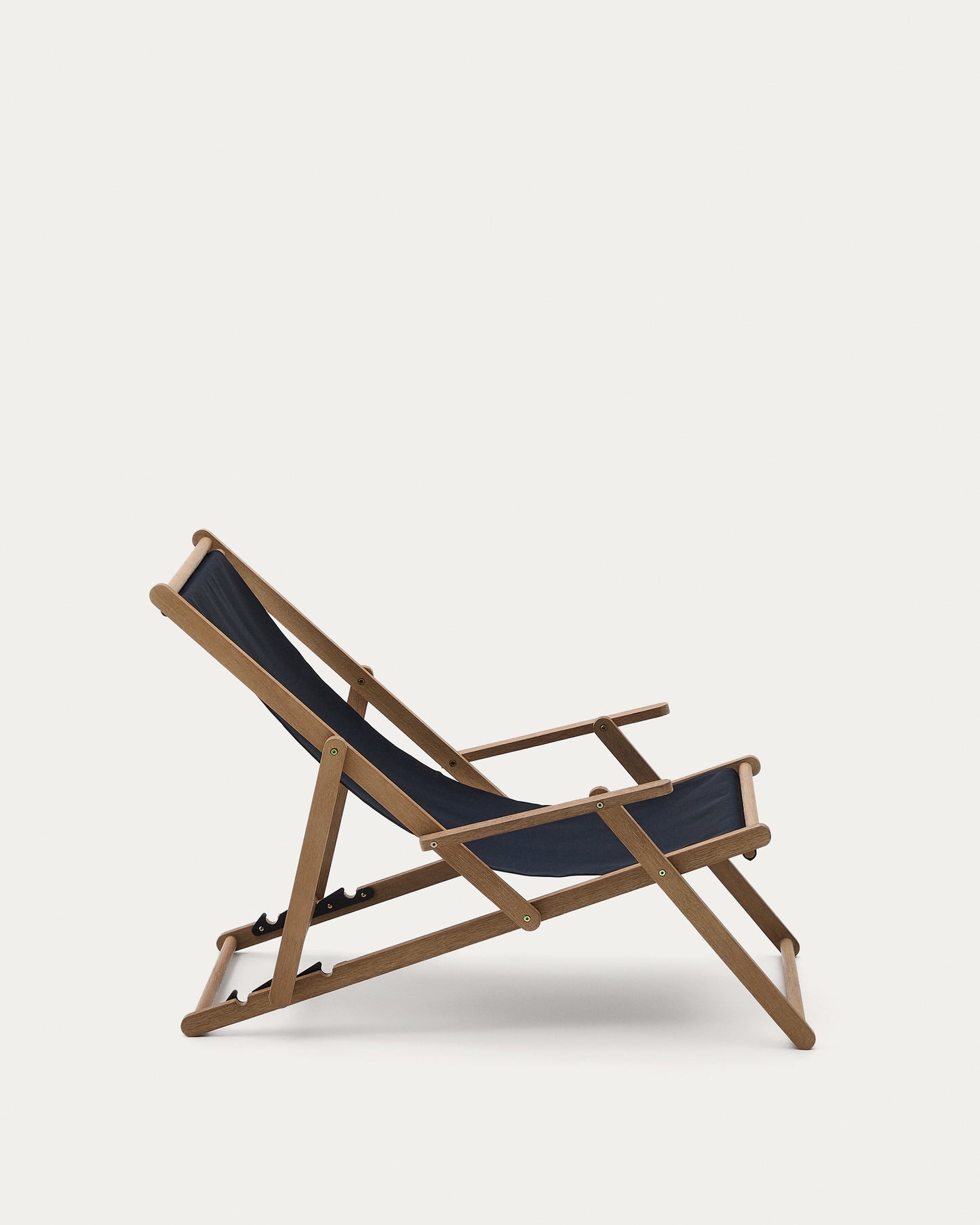 Amaca pieghevole da esterno Vilara nera in legno massiccio di acacia