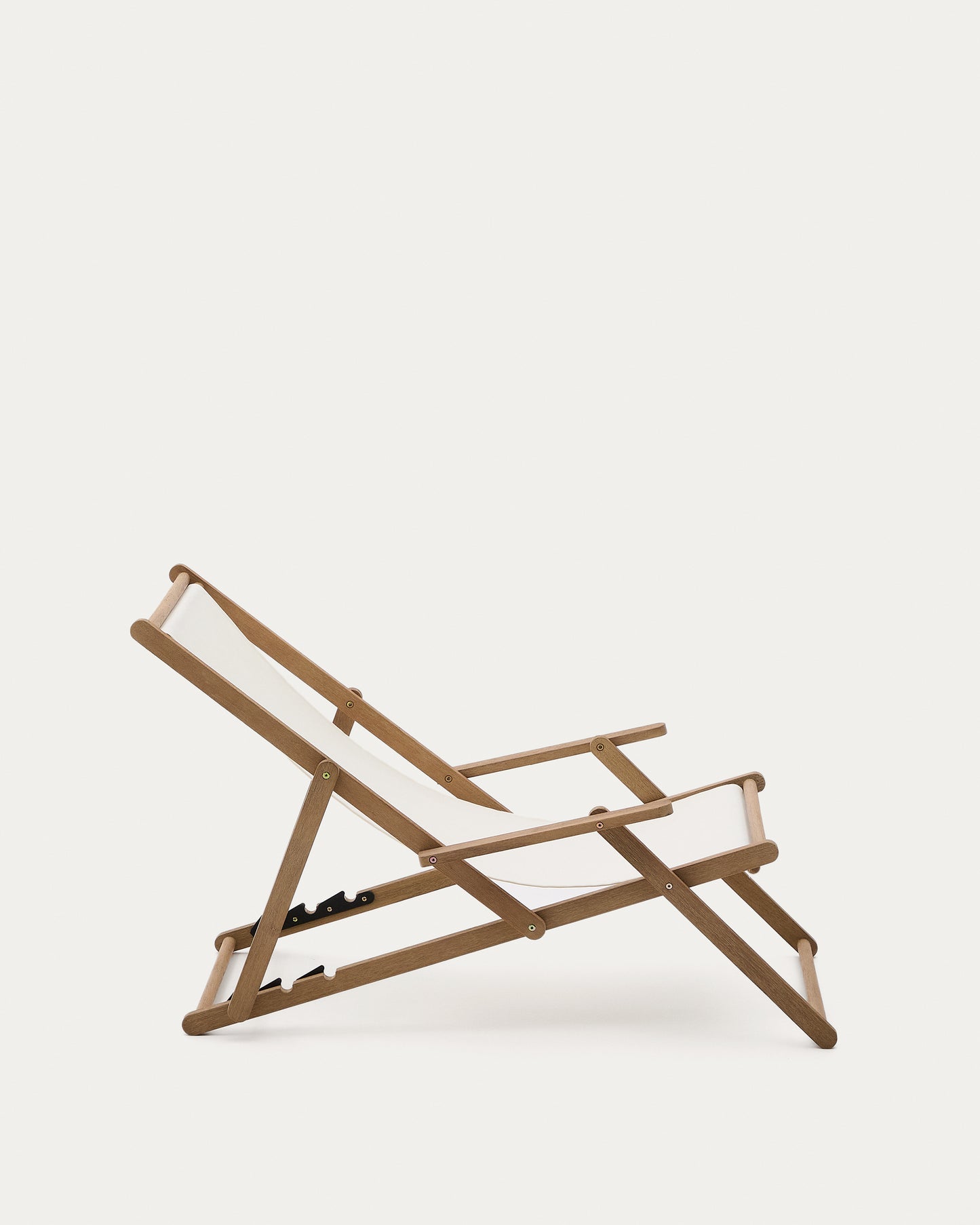 Amaca pieghevole da esterno Vilara bianca in legno massiccio di acacia