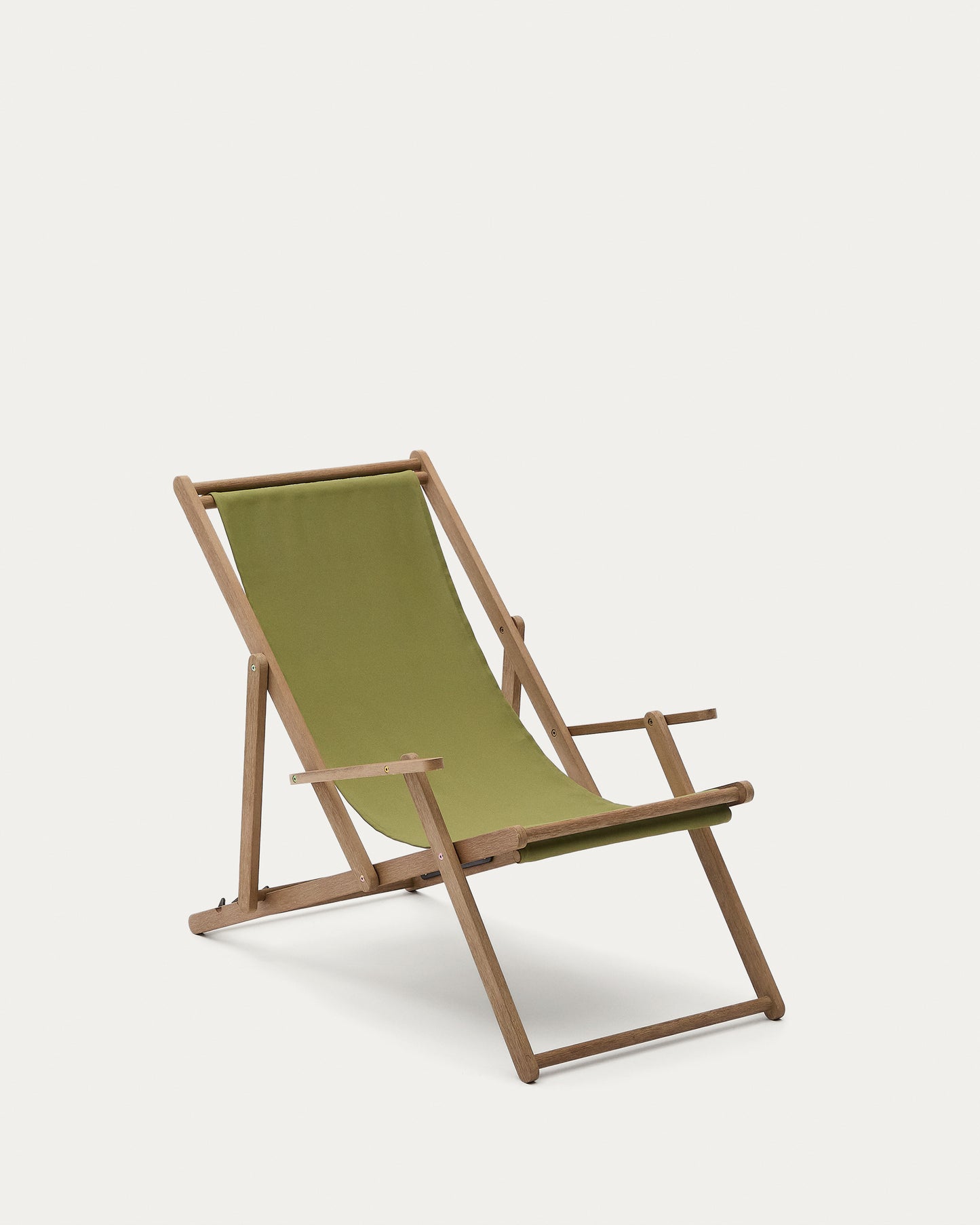 Amaca pieghevole da esterno Vilara verde in legno massiccio di acacia