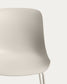 Sedia Altea beige e gambe in acciaio con finitura beige