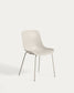Sedia Altea beige e gambe in acciaio con finitura beige