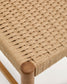 Sgabello Analy schienale legno massello di rovere finitura tono naturale e seduta corda 65 cm