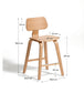 Sgabello Gena in impiallacciatura di rovere 65cm