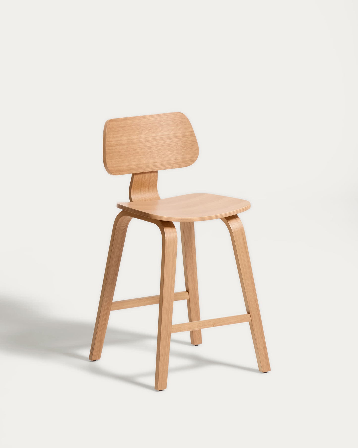 Sgabello Gena in impiallacciatura di rovere 65cm