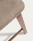 Sgabello Gena in impiallacciatura di noce e chenille marrone 65cm
