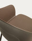 Sedia Sanile con gambe in acciaio con finitura marrone