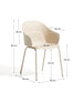 Sedia Sanile con gambe in acciaio con finitura beige