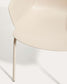 Sedia Sanile con gambe in acciaio con finitura beige