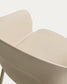 Sedia Sanile con gambe in acciaio con finitura beige