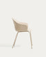 Sedia Sanile con gambe in acciaio con finitura beige