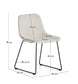 Sedia Zahara in ciniglia beige con gambe in acciaio rifinito in nero FSC 100%