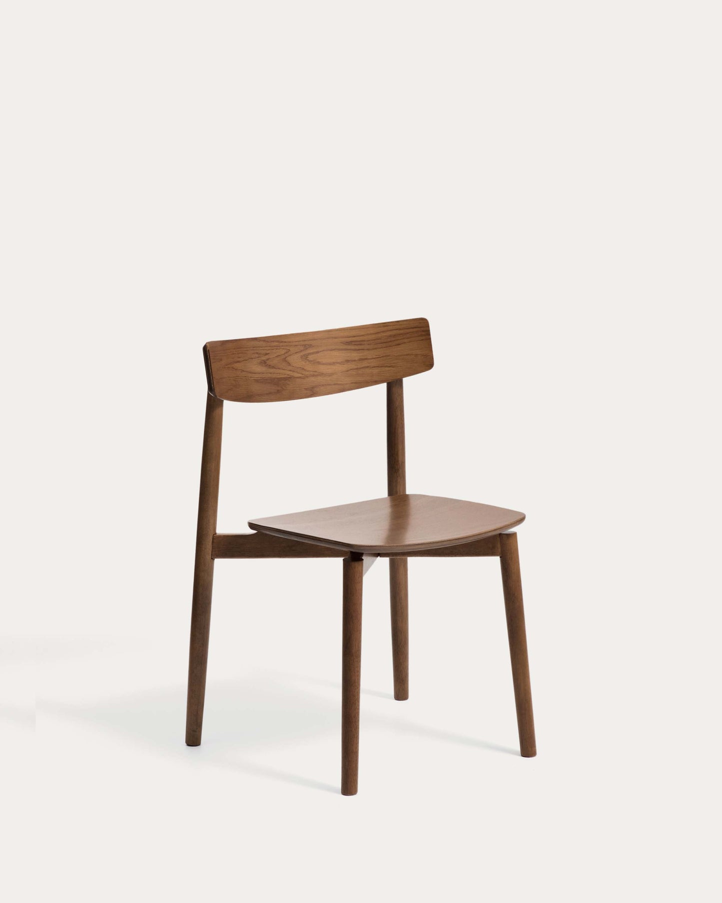 Sedia Evera in impiallacciato di rovere con finitura noce
