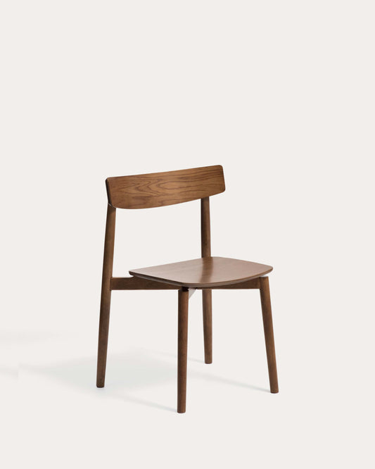 Sedia Evera in impiallacciato di rovere con finitura noce