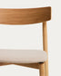 Sedia Evera in ciniglia beige e impiallacciato di rovere con finitura naturale
