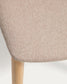 Sedia Evera in ciniglia beige e impiallacciato di rovere con finitura naturale