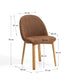 Sedia Meila in ciniglia terracotta e gambe in rovere massiccio con finitura naturale