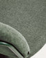 Sedia impilabile Meli in ciniglia verde con gambe in metallo verde FSC Mix Credit
