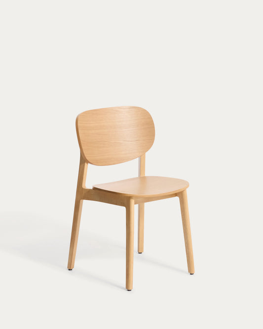 Sedia Ludara in impiallacciato di rovere
