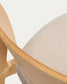 Sedia Ludara in impiallacciato di rovere e ciniglia beige